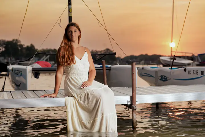 Seniors & Portraits — Individual — dock at sunset