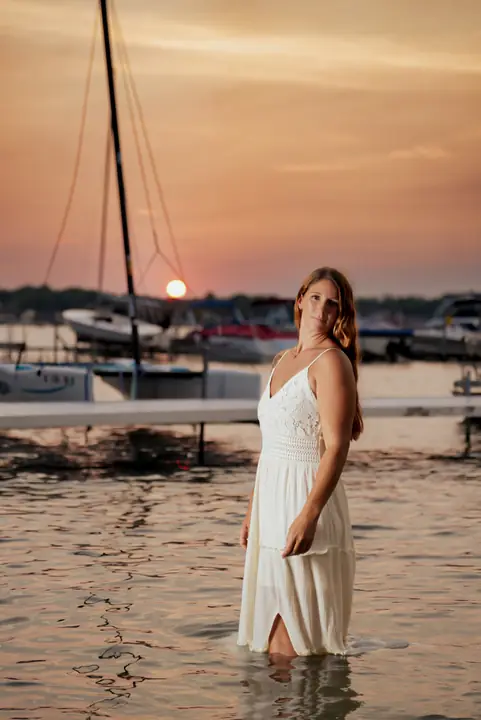 Seniors & Portraits — Individual — dock at sunset